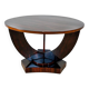 Art Deco Round Side Table in Rosewood Veneer, France, 1930s