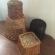 Matching wicker jars