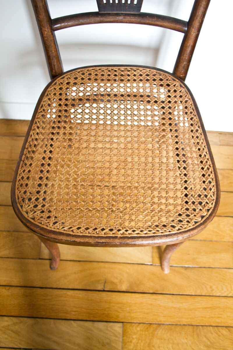 Paire de chaises bistrot cannées Thonet