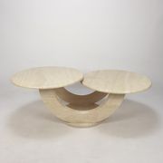 Mid-Century Italian Travertine Coffee Table, 1980s