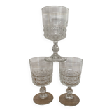 Set of 3 Luminarc Quadrille wine glasses