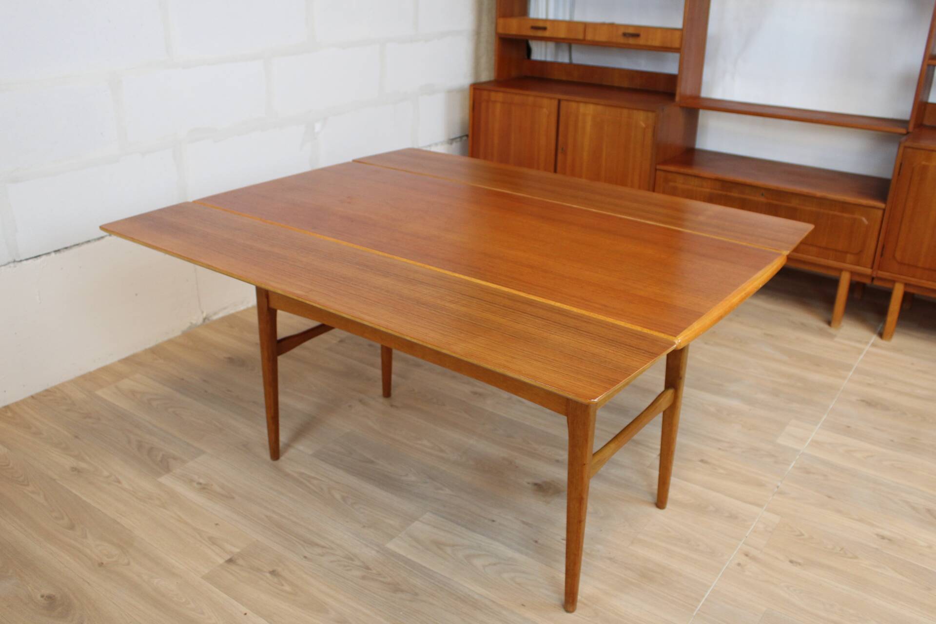 Vintage extendable teak coffee table 1960 DK