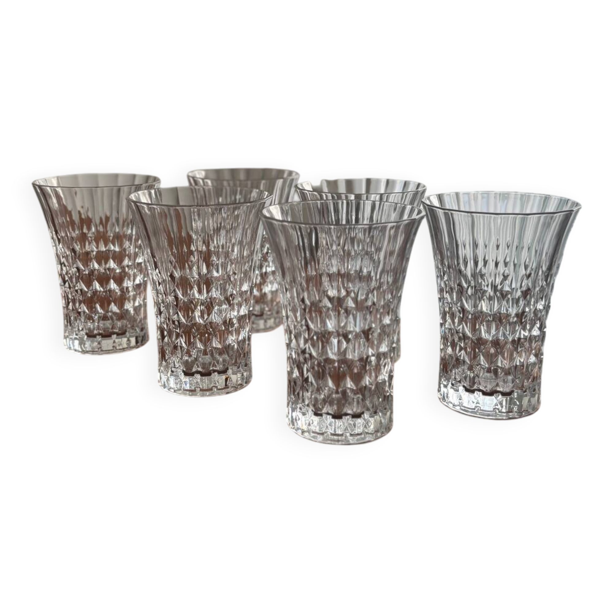 Lot de 6 verres en cristal modèle Éclat – Cristal d’Arques Paris | Ver