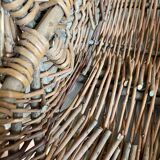 Set of two wooden baskets