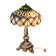 Antique lamp restored solid bronze 52x30 tiffany style