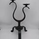 Brutalist wrought iron candle holder. Birds .