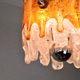 Murano Chandelier Amber and Clear Lava Mazzega Italian Mid Century 60s