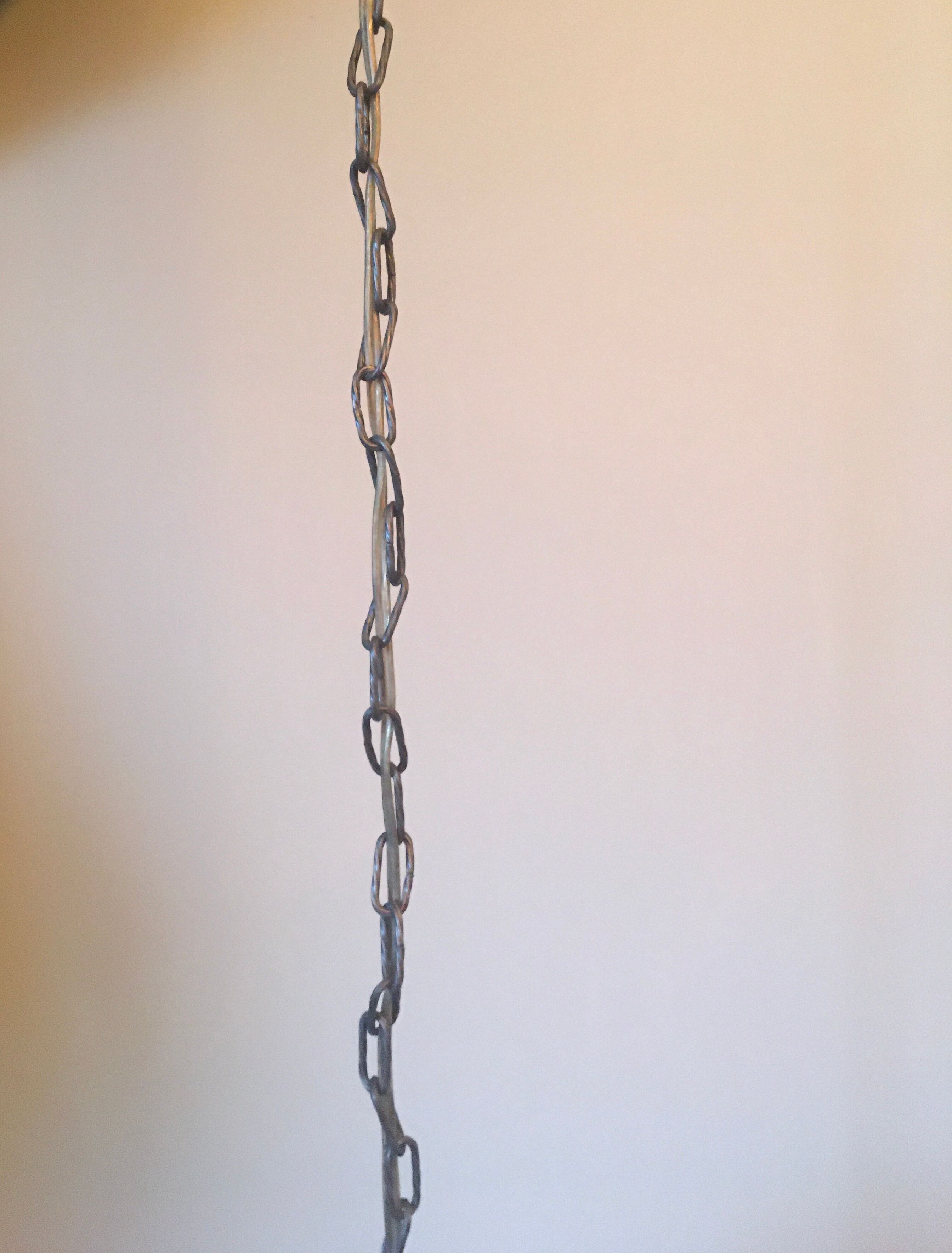 Opaline hanging with chain and cable