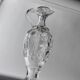 Carafe vintage en verre pressé des années 1960, verre clair sculptural avec texture à motifs et bouchon