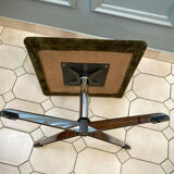 Ottoman vintage chrome and carpet