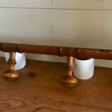 Vintage wooden patère turned