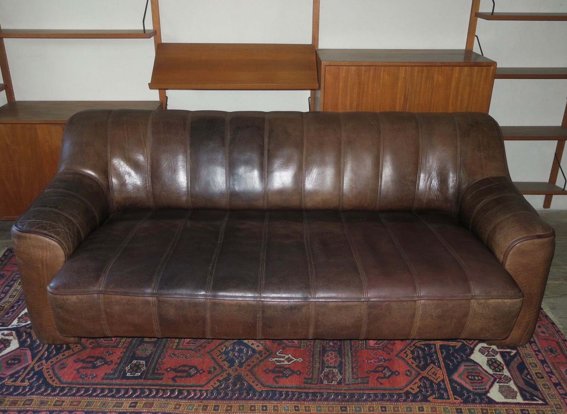 De Sede DS44 buffalo leather 3-seater sofa, Switzerland 1970s