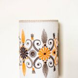 Pair of embroidered orange lamp