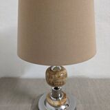 Living lamp in onyx and chromed metal from the 60s/70s