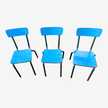 Lot de 3 chaises d’écolier