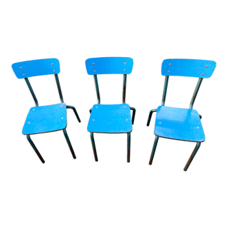 Lot de 3 chaises d’écolier