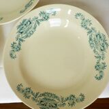 3 vintage Longchamp ironstone soup plates, Lutèce model 220523