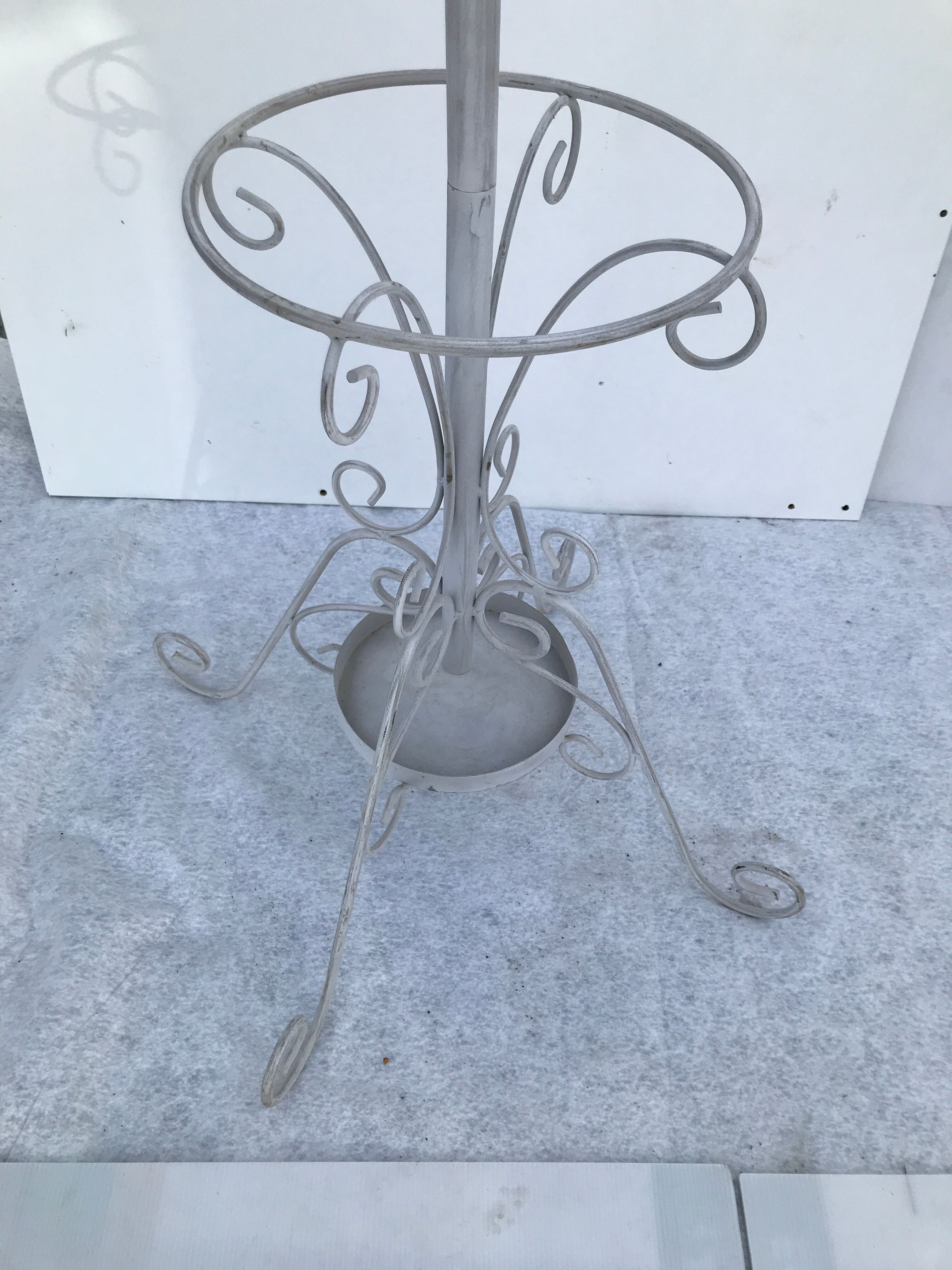 Vintage wrought iron parrot coat rack