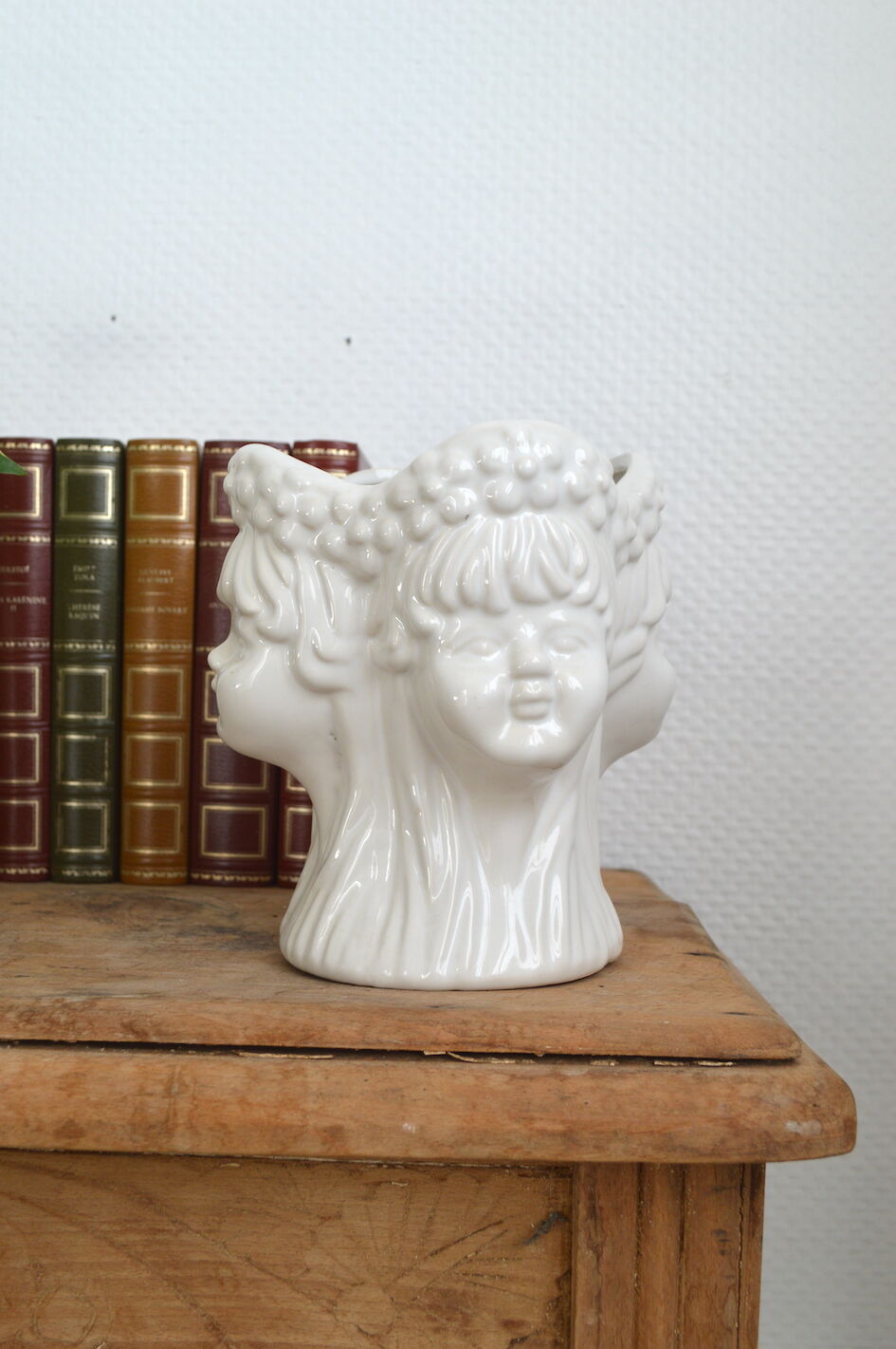 Anthropomorphic 4-face pot cover