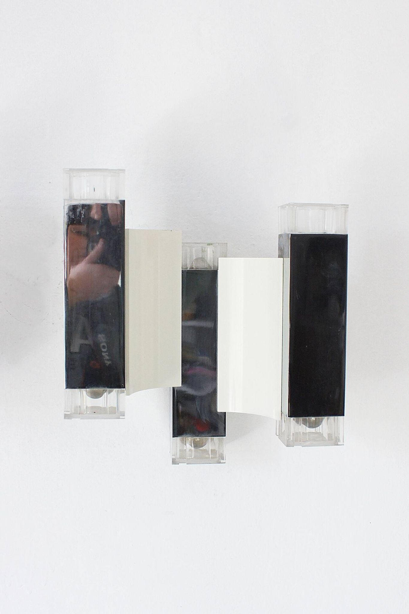 Cubic Wall Lamps by Gaetano Sciolari for Sciolari Illuminazione, Italy, 197
