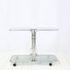 Smoked glass tubular dessert table, 1970-1980