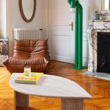 Travertine petal table