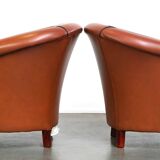 Set of original English handmade springvale club chairs in good condition