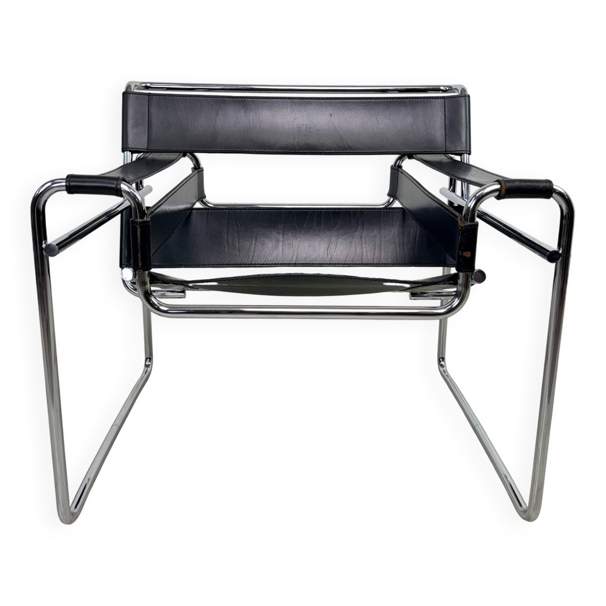 Authentic B3 "Wassily" chair by Marcel Breuer, Vintage, by Bononia, Italy