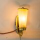 Brass wall lamp and glass with fine stripes mid-century