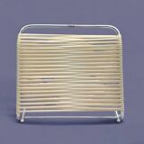 Torck - Vintage beach folder in chrome metal and white scoubidou