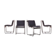 Set of four vintage chrome metal tube mid century chairs