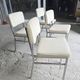4 chrome metal chairs with faux leather from the 1970s.