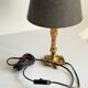 Chic bronze lamp with vintage gold patina