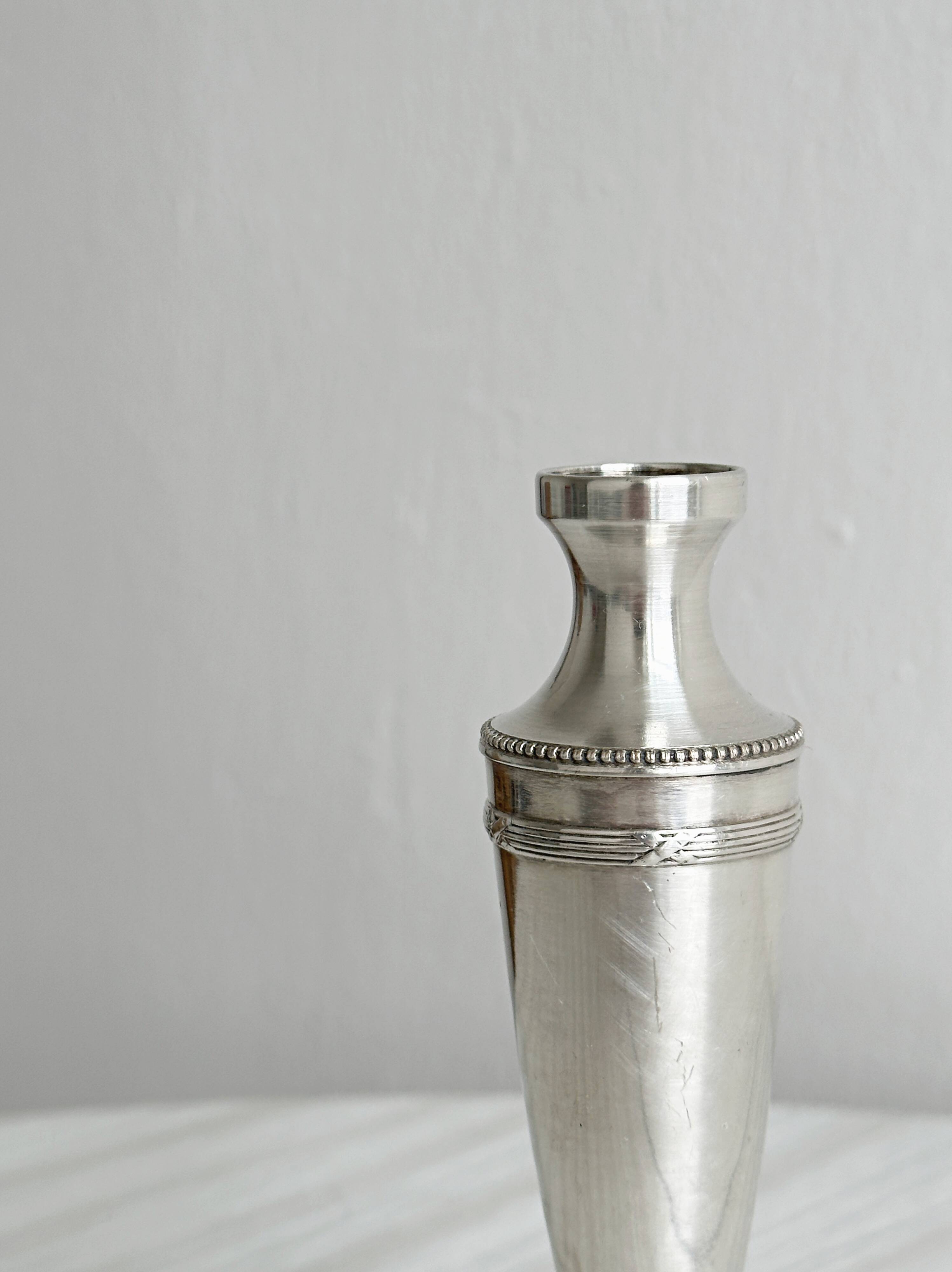 Small metal bud vase