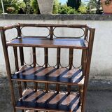Dark rattan bookcase