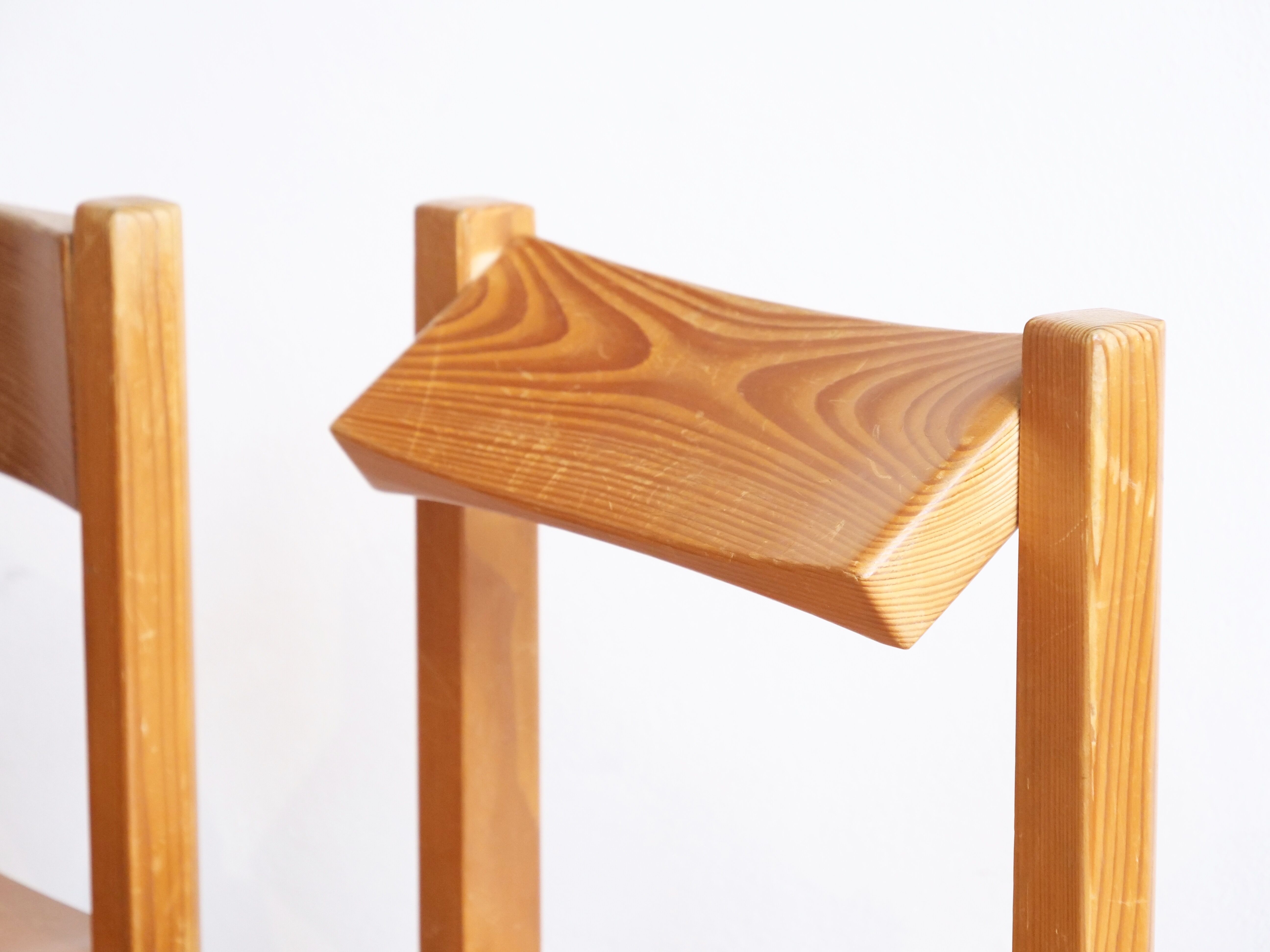 4 solid pine chairs