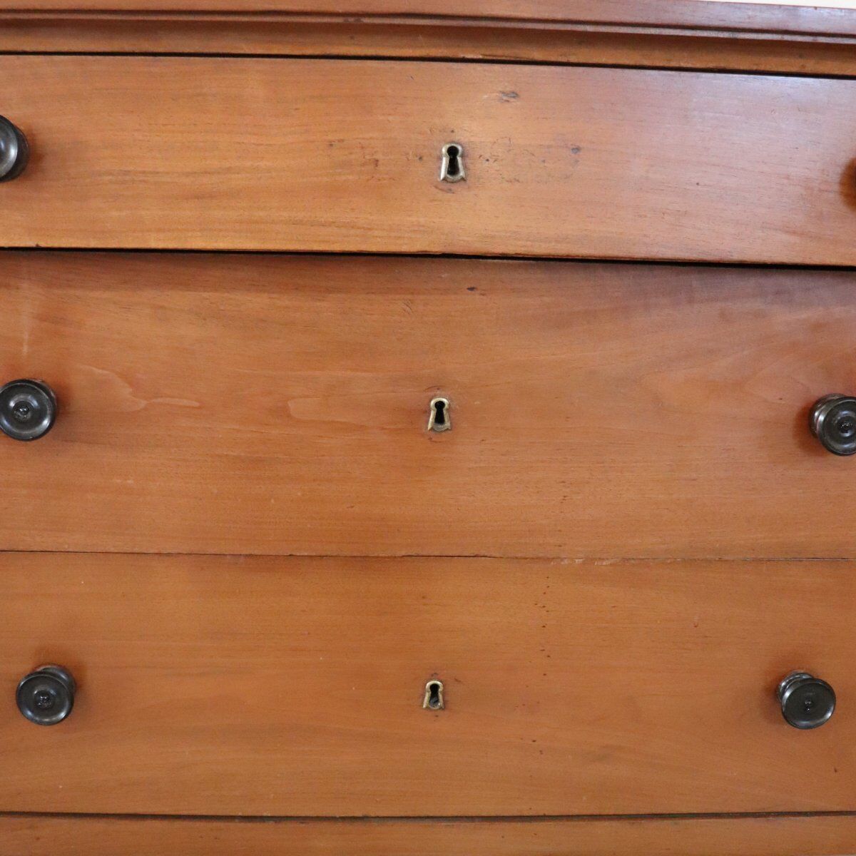 Antique Solid Walnut Chest Of Drawers, Italy Early 19th Century