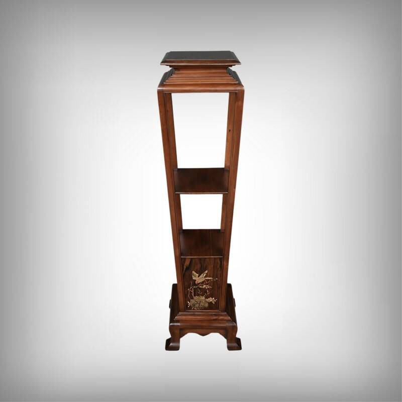 Large Cherry & Walnut Stool, Asian style – Early 20th century