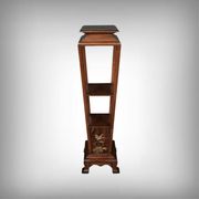 Large Cherry & Walnut Stool, Asian style – Early 20th century