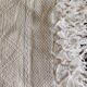 White cotton bedspread, vintage woven cotton bed throw.