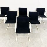 6 postmodern cirkel dining chairs by Metaform, 1980s