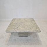 Italian Carrara Marble Coffee Table, 1980s