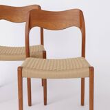 Set of 4 Teak Dining Chairs by Niels Otto Møller – Model 71, Danish Vintage