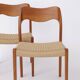 Lot de 4 chaises de salle à manger en teck par Niels Otto Møller – Modèle 71, style vintage danois