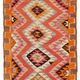 Turkish Handwoven Vintage Herki Kilim 95 cm x 337 cm