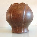 Tulip vase in brown ceramic by Steuler Keramik /vintage 60s-70s