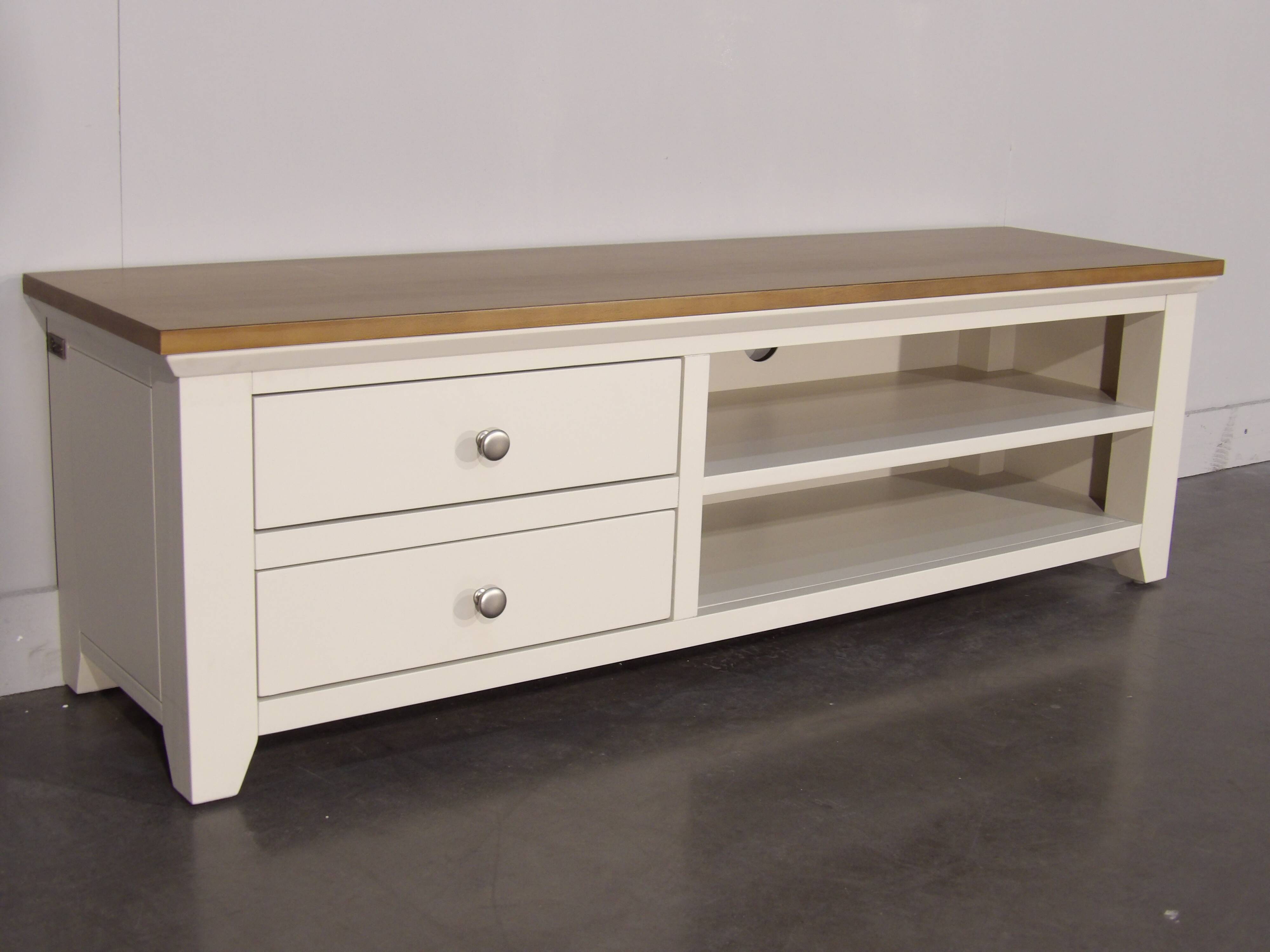 Modern wooden TV unit, 2 compartments, 2 drawers.