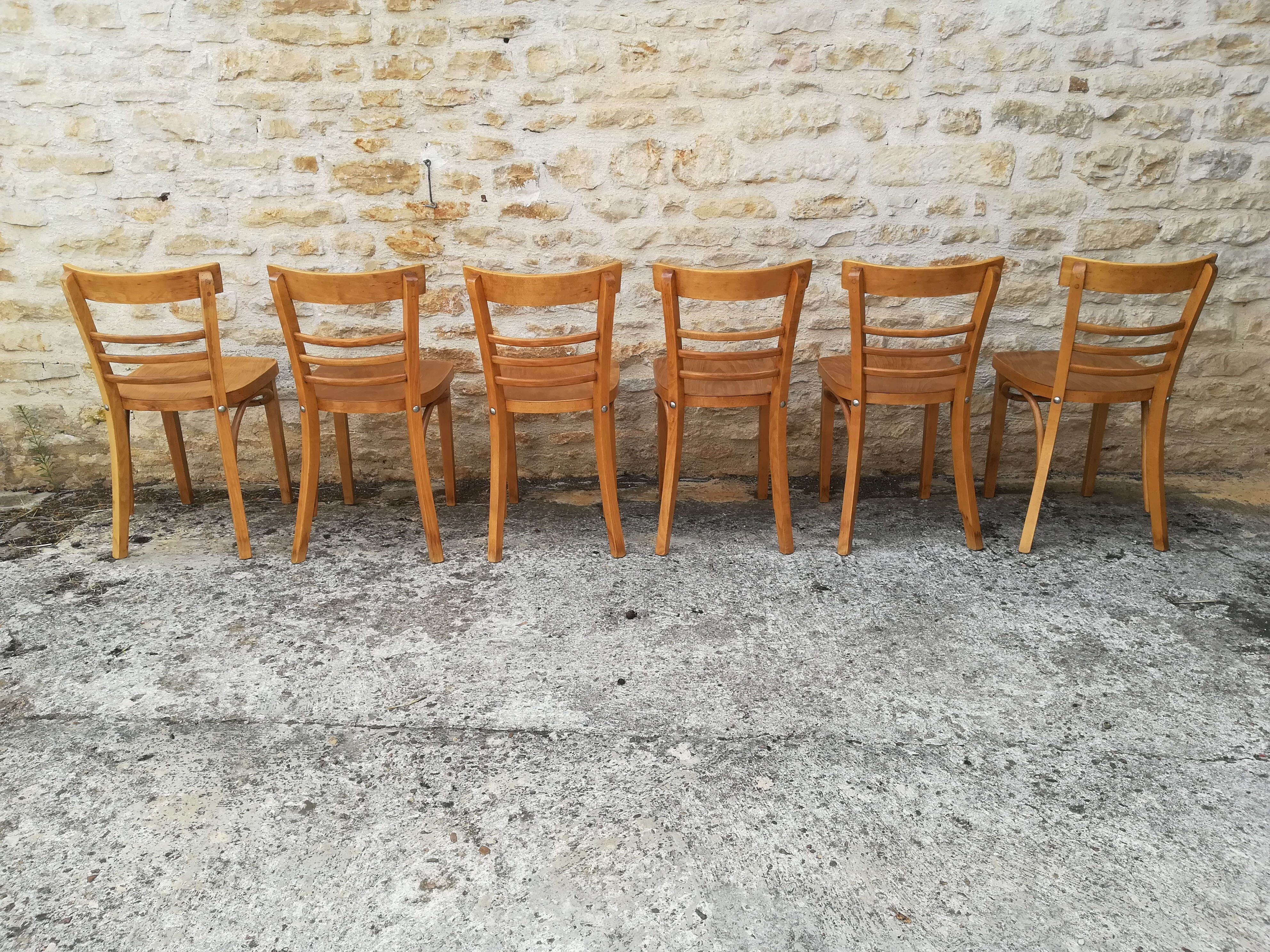 12 refinished bistro chairs