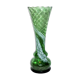 Antique vase in Clichy glass, speckled green with white speckles