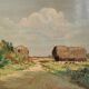 Tableau  - paysage de campagne - milieu XX ème siècle